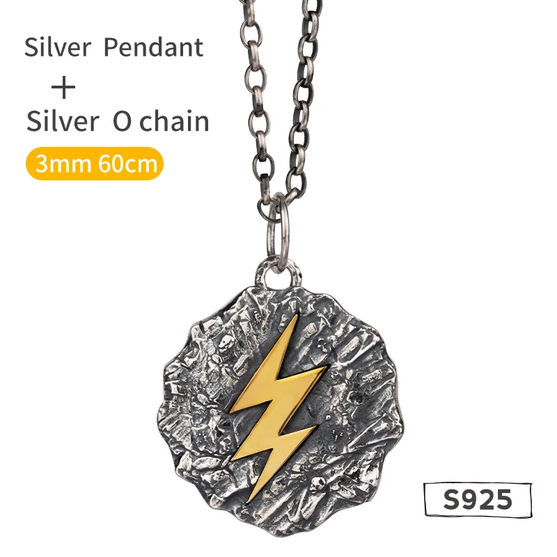 Collana con ciondolo Zeus in argento sterling, gioielli della