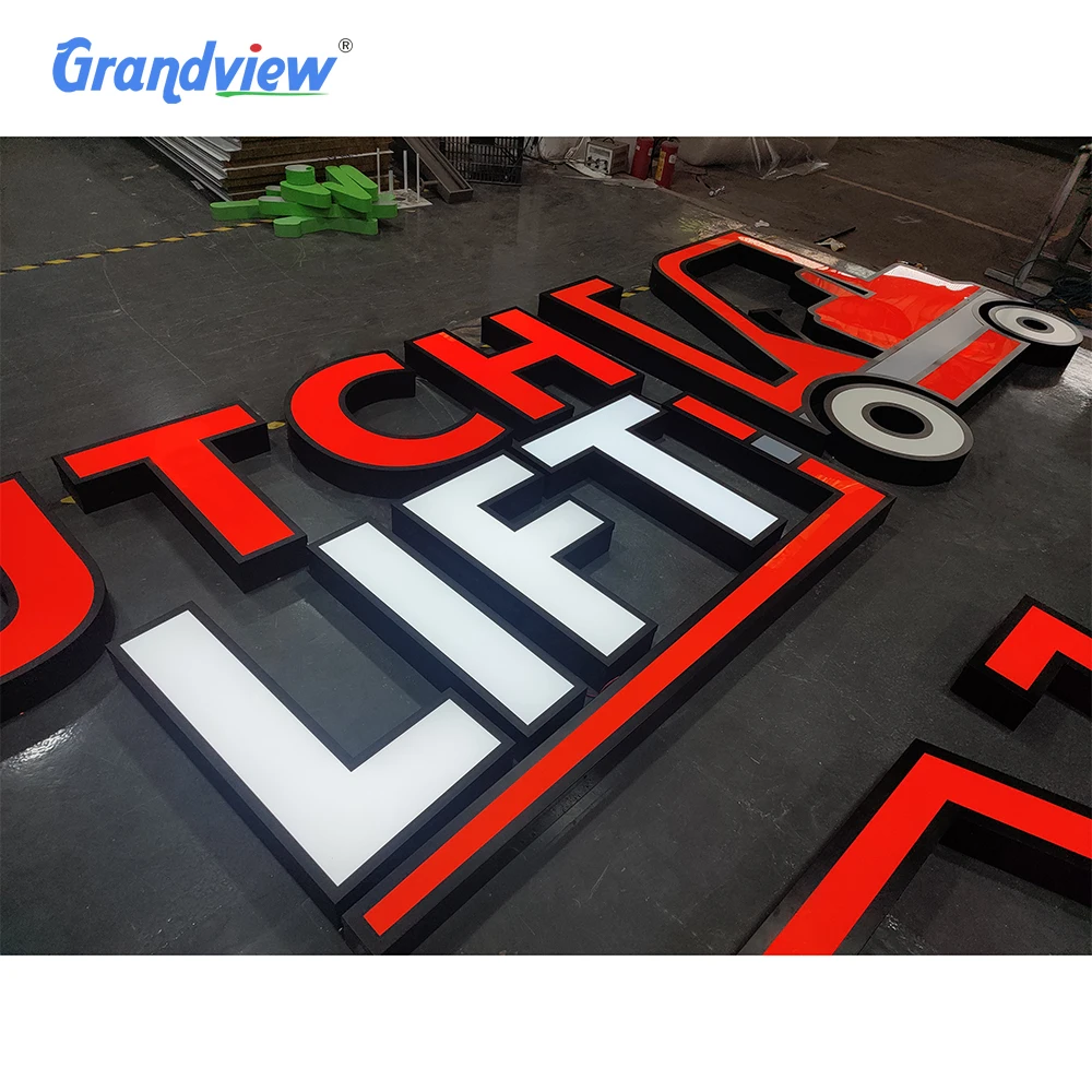 Letter Signage for Sign Illuminated Shop Front Led Letters Backlit Acrylic Plastic Advertising 3D Wall Sign Customized