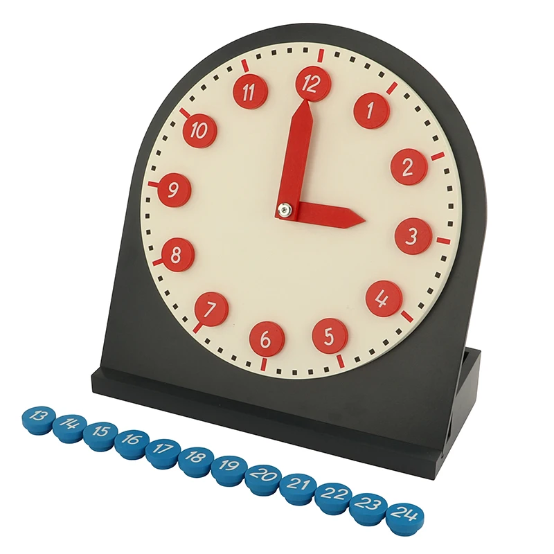 MA159 Montessori Clock with Moveable Hands for Nursery School  Mathematics Toy Montessori  Educational Toys