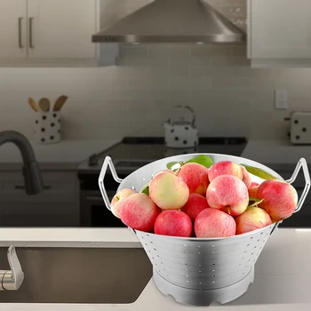DaoSheng Modern Stainless Steel Colander Noodles Fruits Strainer For Home Hotel Kitchen Food Straining Usage Basket Bucket