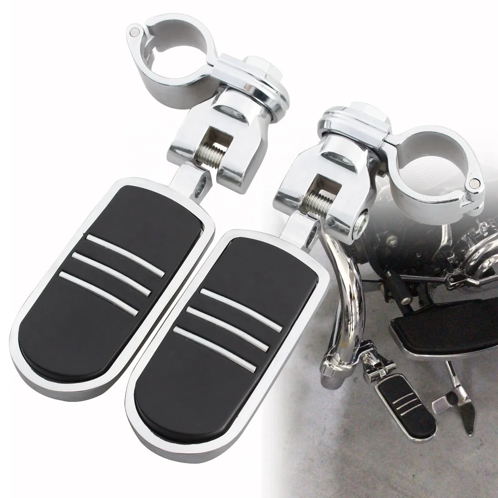 Folding Highway Foot Pegs Mount 32 mm/38 mm Motorcycle Engine Guard Bar Foot Rests Extension Pad 