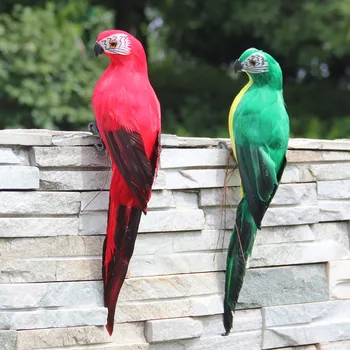 25CM Fake Parrot Artificial Birds Model Outdoor Home Garden Lawn Tree  Decoration