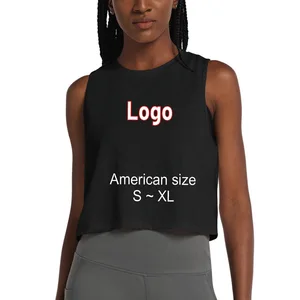Custom Logo Print Women's Sports Sleeveless Quick-Dry Tank Top American Size Gym Yoga Fitness Running T Shirt Outdoor Casual Top