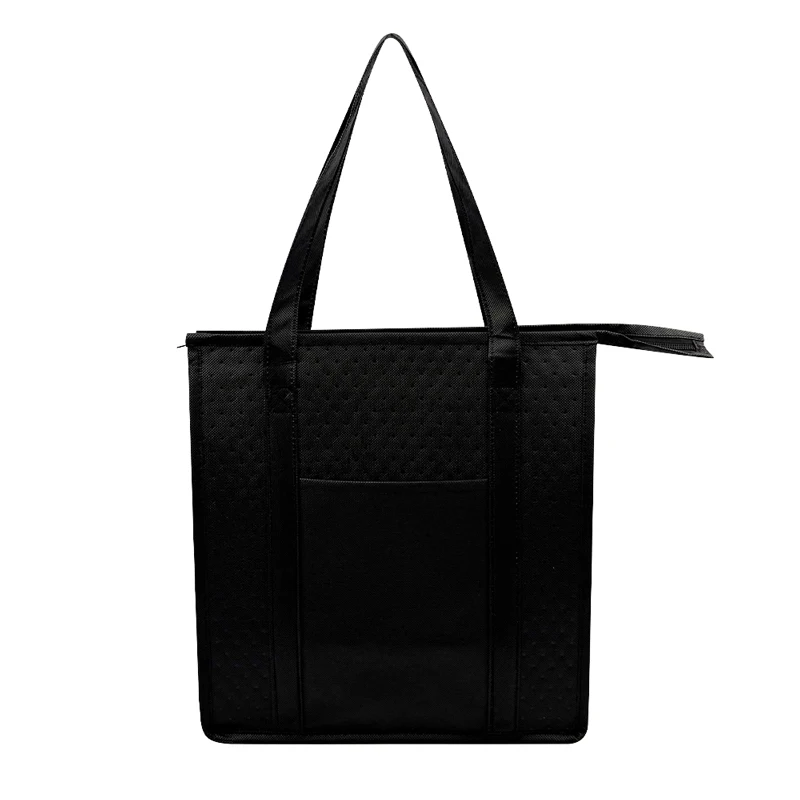 Custom Logo Foldable Large Capacity Tote Cooler Delivery Ice Cream Bag Portable Thermal Insulated Grocery Freezer Bag