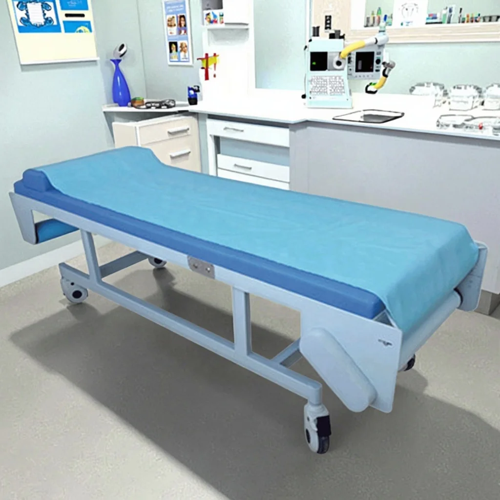 Durable Hospital-Grade Hospital Bed Medical-Grade Sponge Leatherette Ergonomic Adjustable Foldable Stainless Steel Frame CE ISO 5
