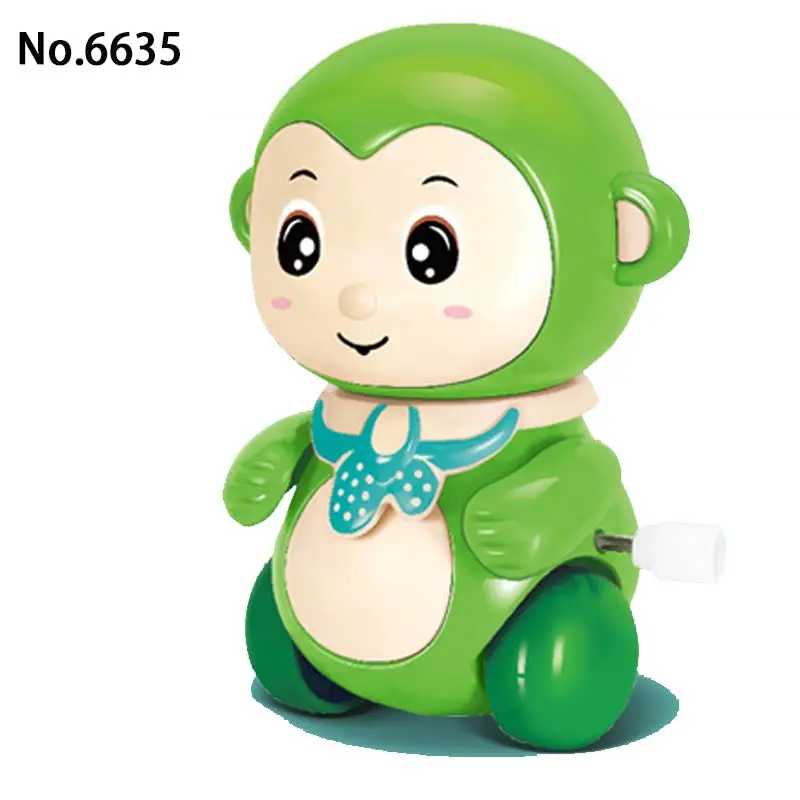 Good Quality Plastic Wind up Animal Monkey Toys Press and Go Clockwork Wind up Toys