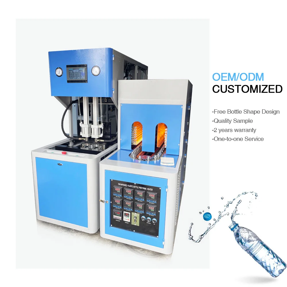 500ml 750ml 1500ml semi automatic water beverage bottle making machine