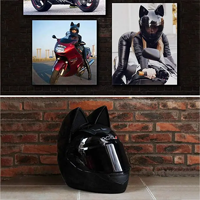 Casque De Moto Pour Hommes Visage Complet Oreilles De Chat Casque D Equitation Pour Motocyclette Buy Casque Integral Casco Moto Casque De Moto Chat Oreille Casque Moto Product On Alibaba Com