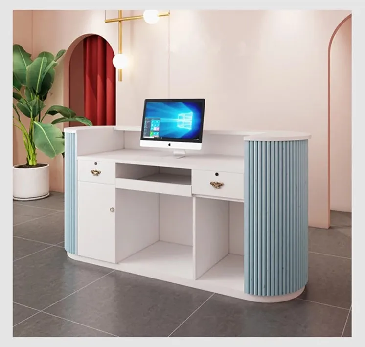 High Quality Modern Small Front Reception Desk Beauty Salon Front Desk for Boutique