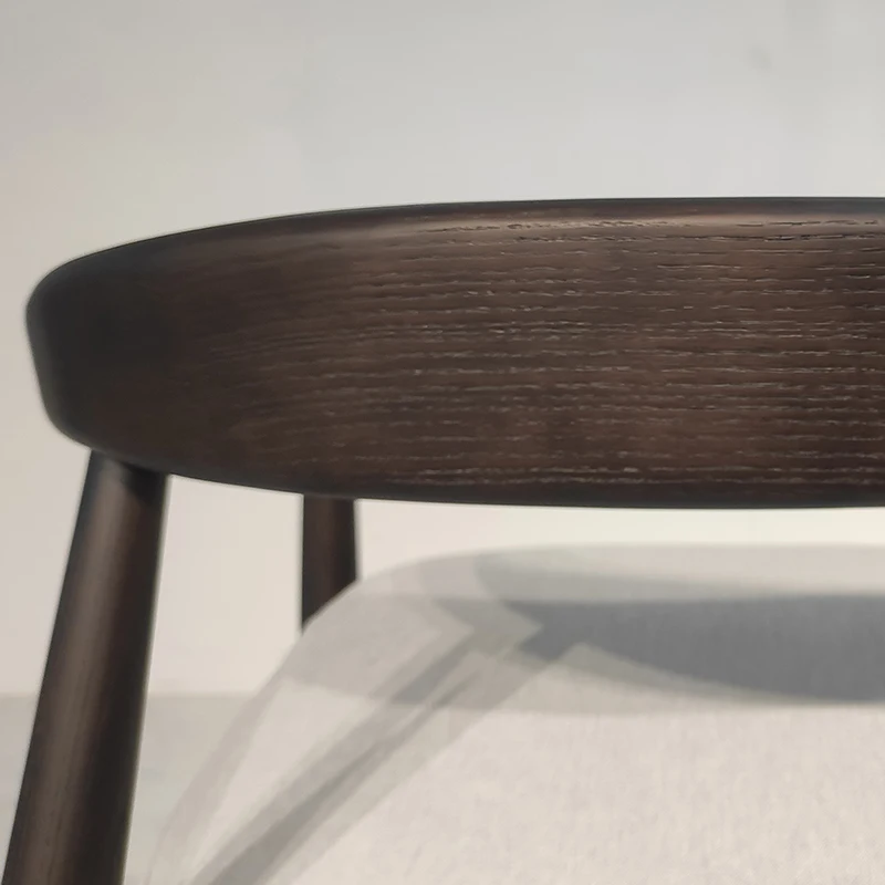 Modern Nordic Scandinavian Style Black Solid Oak Wood Dining Chairs for Restaurant Dining Room