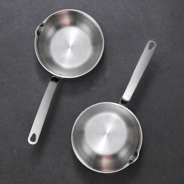Small Stainless Steel Nonstick Frying Pan with Handle Food Safe Skillet for Egg Pancakes and Sauce Pots Specialty Kitchen Tool