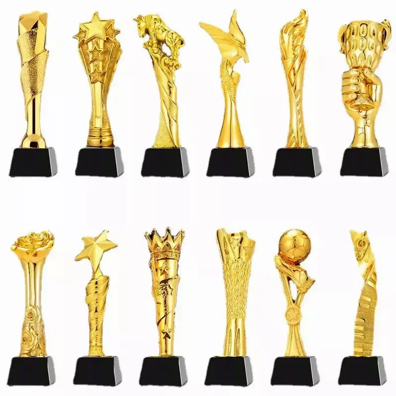 Hot selling unique custom sublimation blank logo print trophies  custom sport high quality premium trophee award crystal trophy