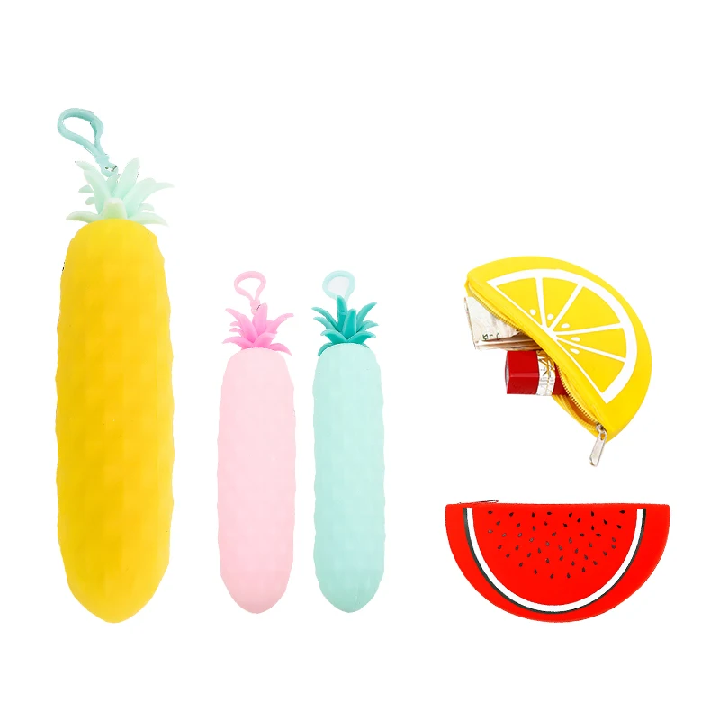 Cute Carrot Shapes Silicone Pop it Pouch Case (without keychain)