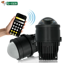 G-View High Quality 3.0Inch 3000k 6000k Super Bright LED Light Projector Fog Lamp for Car App Controllable Switching