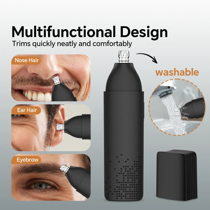 USB Electric Painless Full Body Eyebrow Trimmer Portable Nose Ear Hair Trimmer for Household RV Car Garage Use Made of Plastic details