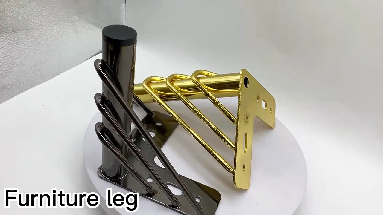 Luxury Metal Iron Triangle Bed Legs Chair Foot Feet Sofa Leg For Living Room Furniture