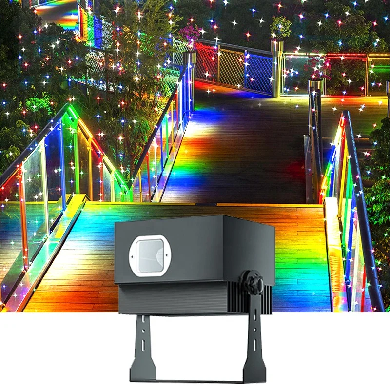 RGBW Colorful Led Tree Light DMX512 Dynamic Firefly Starry Sky Laser Projection Lamp Outdoor Garden Landscape Atmosphere Lights