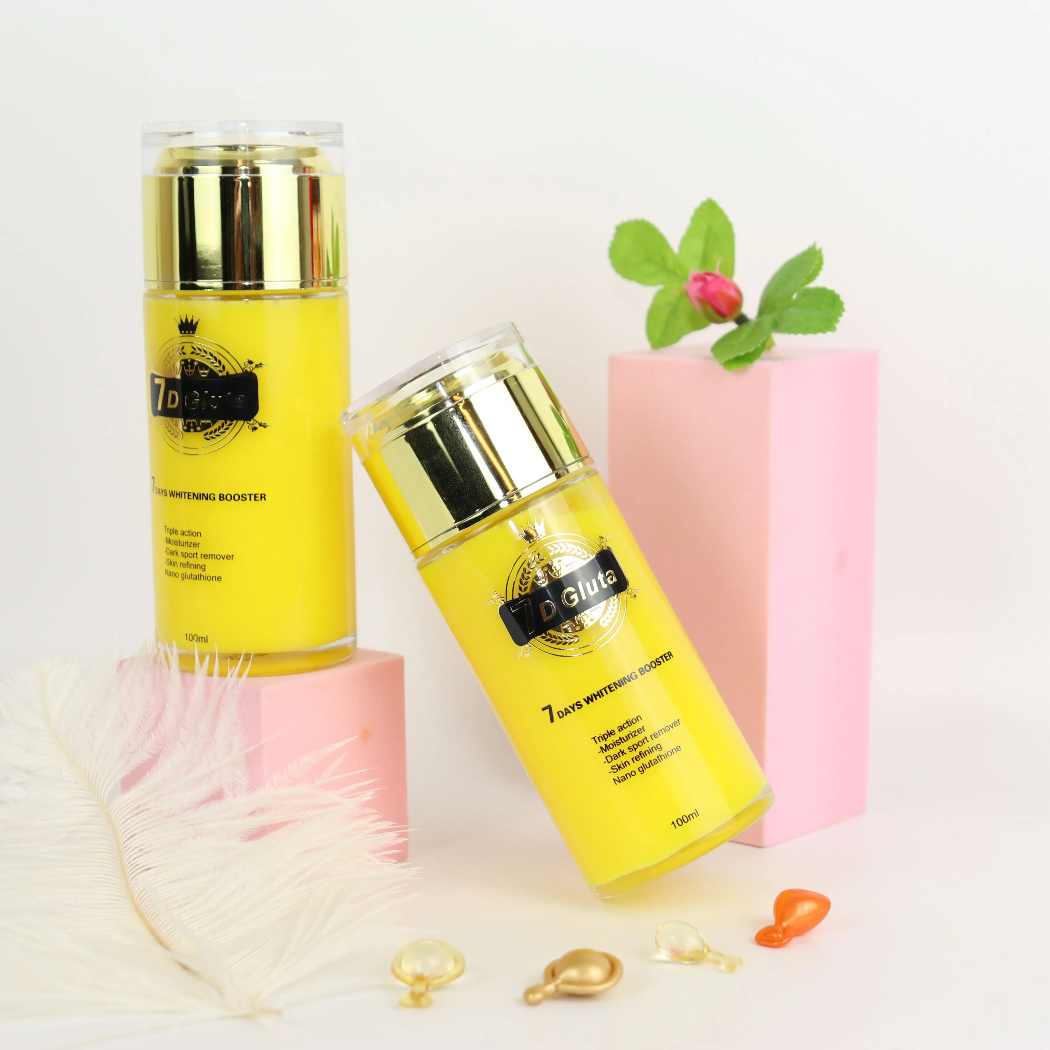 7D Gluta Dark Spot Correct Lightening Serum in 7 Days Fast Action Skin  Refining Moisturizer Glutathiones Whitening Serum