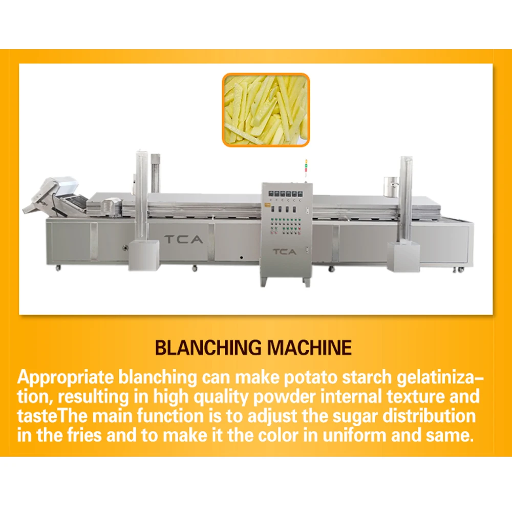 TCA Fully Automatic Frozen French Fries Processing Line French Fried Potatoes Equipment Making Machine