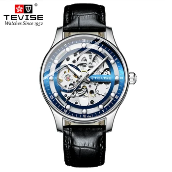 Swiss tevise watch hot fashion mechanical watch hollow Waterproof Automatic Watch T836D