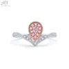 18K Solid White And Rose Gold