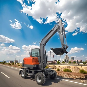 Ce Certificate Factory Directly Sale Excavator 6ton High Power Wheel Excavator with Epa Engine