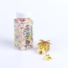 bulk Bright Mixed Colorful bees' Shaped edible bakery decoration ingredients cake decorating icing sprinkles decoration with 100