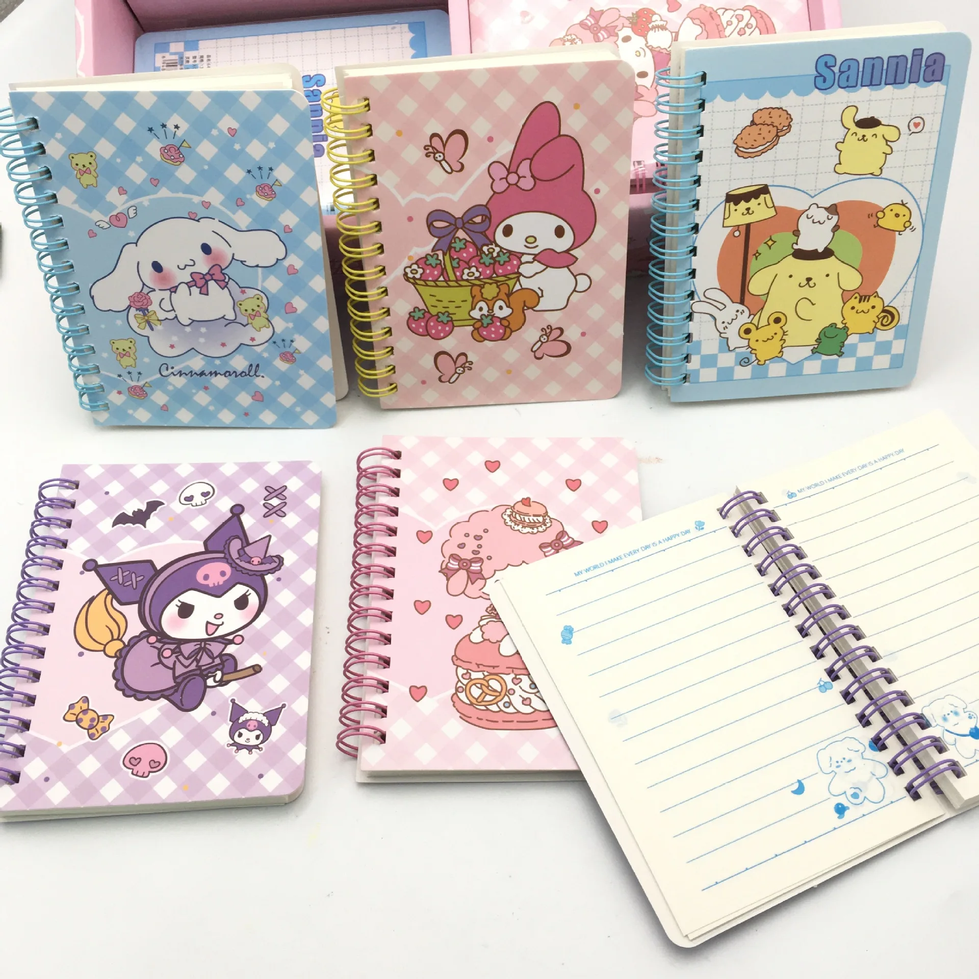 San-rio Kuromi Mymelody Cinnamoroll Pompompurin Notebook 64k Coil For ...