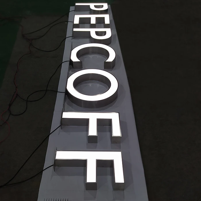 Наружный светодиодный электронный знак из нержавеющей стали 3D