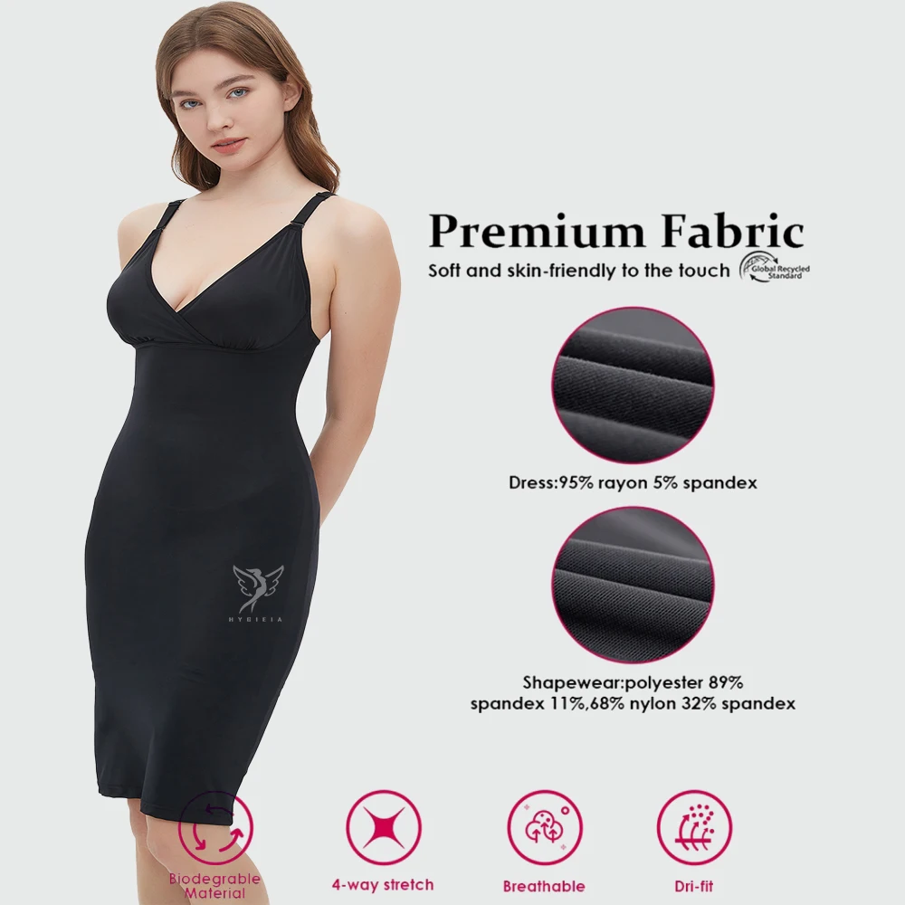 Hygieia Sexy Spaghetti Skims Shapewear Bodycon Dresses Seamless