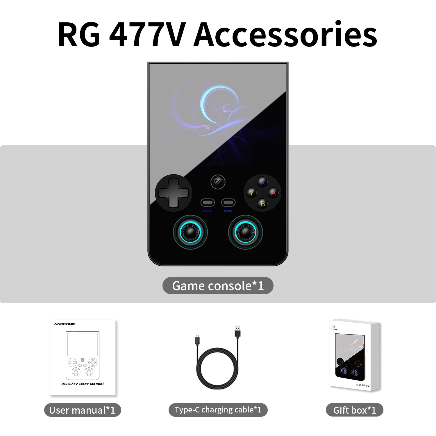 8G+128G Anbernic RG477V Gaming Console with 4.7-Inch IPS Touch