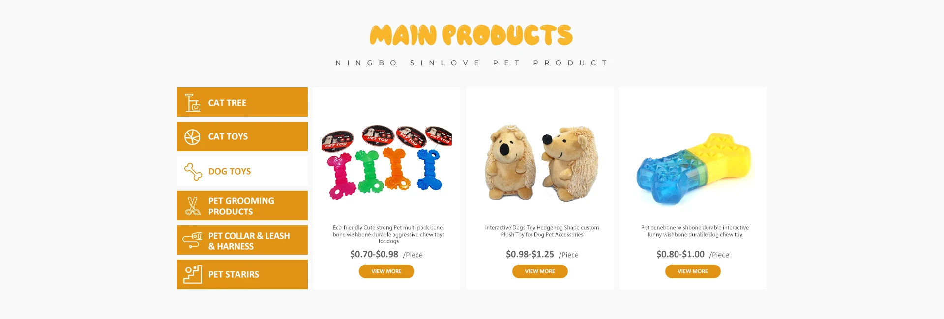 Ningbo Sinlove Pet Product Co., Ltd. Pet Toys, Pet Daily Product