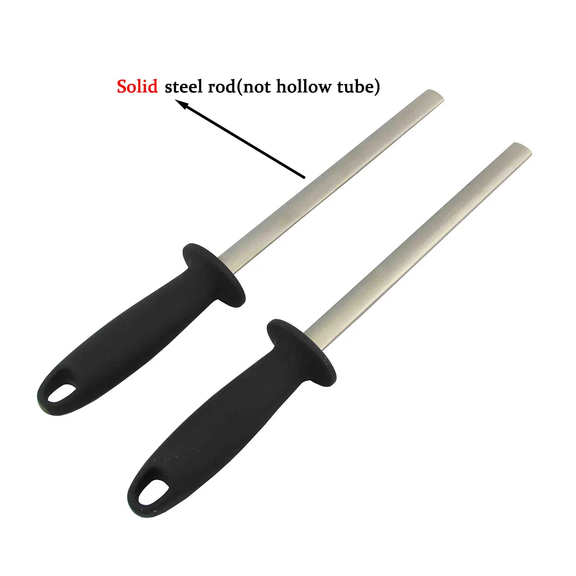 12-inch Diamond Knife Sharpening Steel Honing Rod Oval Stick Kitchen  Sharpener