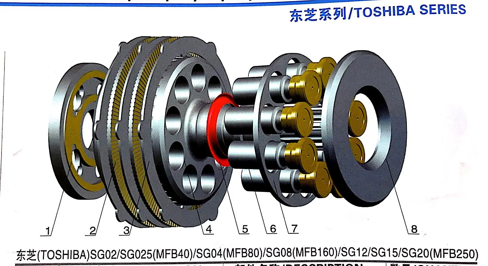 334-9973 Swing Motor M5x180chb for Caterpillar E330c, E330d