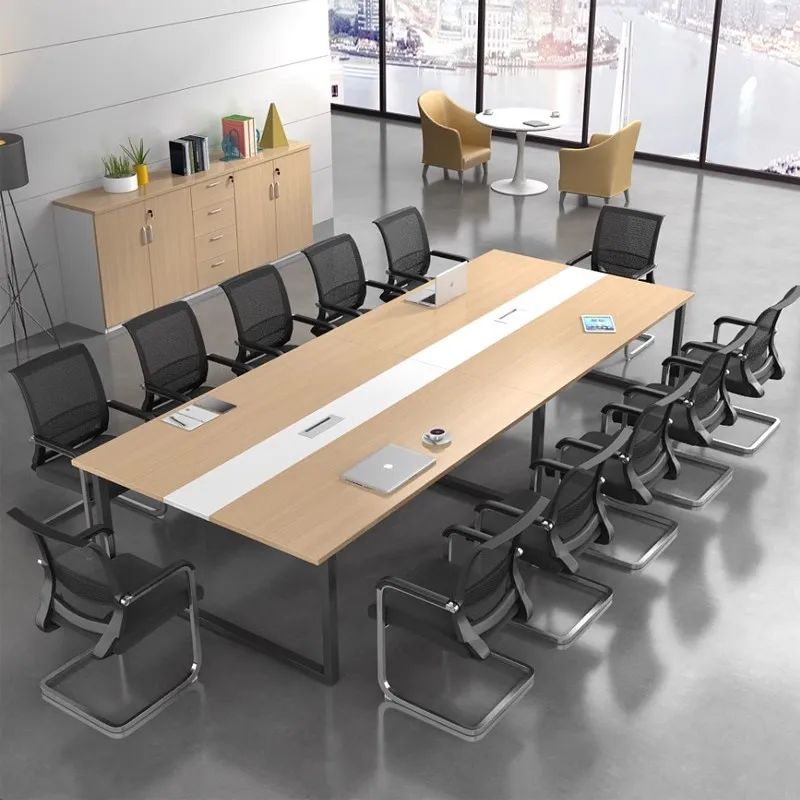 Office Conference Room Meeting Tables and Chairs Set Modern 8 10 12 Person Desks Furniture Factory Customization Wholesale image 2