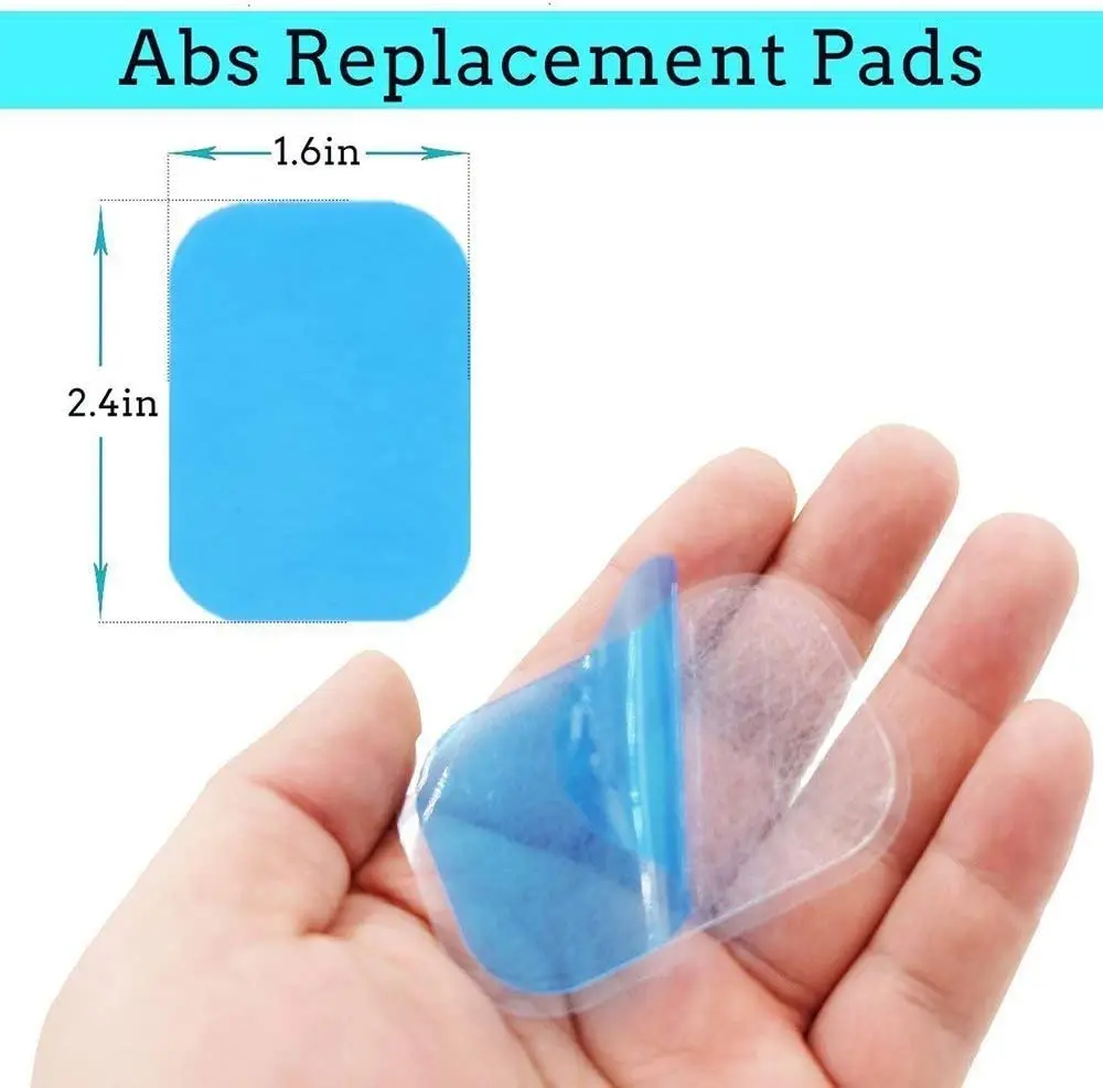 EMS Gel Pads, Abs Trainer Replacement Gel Sheet Electrodes Gel Replacement Pads  Muscle Stimulator Gel Pad for Abs Toner, ABS Stimulator Abdominal Muscle  Trainer Accessories 6/12/20/30/50pcs (2pcs/ Pack)