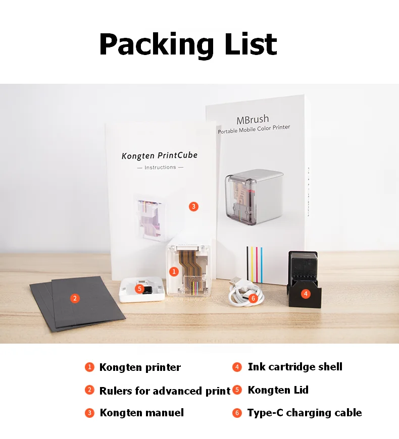 Yaomatec Mbrush Coffee Edible Ink Printer Portable Inkjet Handheld