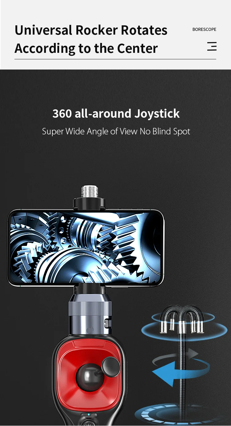 Best Usb Endoscope Engine Borescope 6.2mm 4 Way Articulating 720 Degree