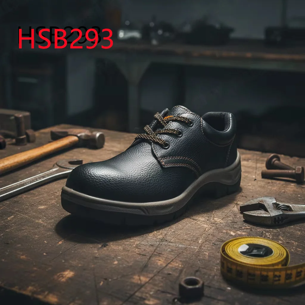 ZYF, Sicherheitsschuhe für Männer mit kratzfestem, geprägtem Leder-Obermaterial für Werkzeugmaschinenbearbeitung, ölbeständig – Sicherheits-Schuhe HSB293