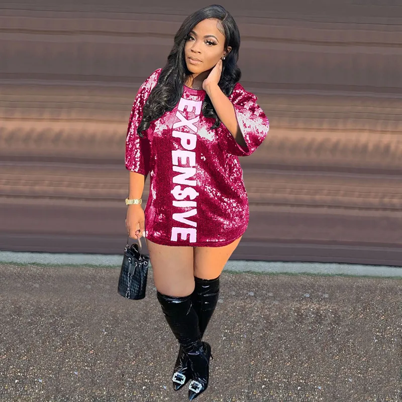 Fashionable sparkling women evening dresses with sequined