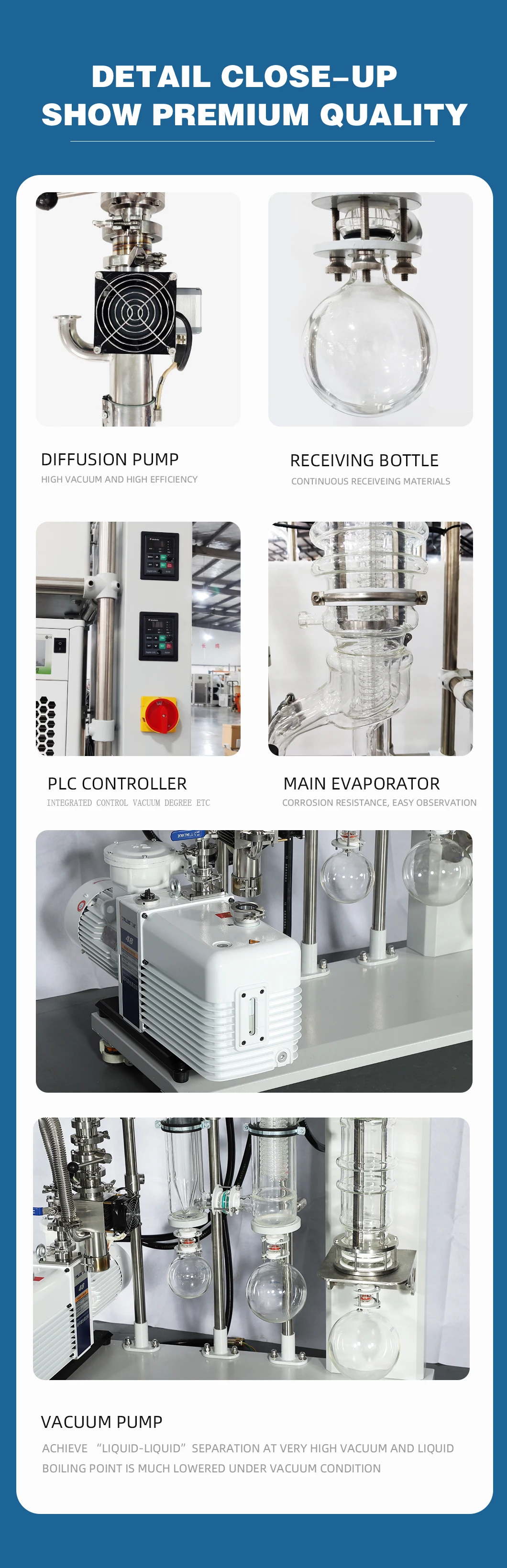 Complete Set Molecular Distillation With External Terpenes Condenser supplier