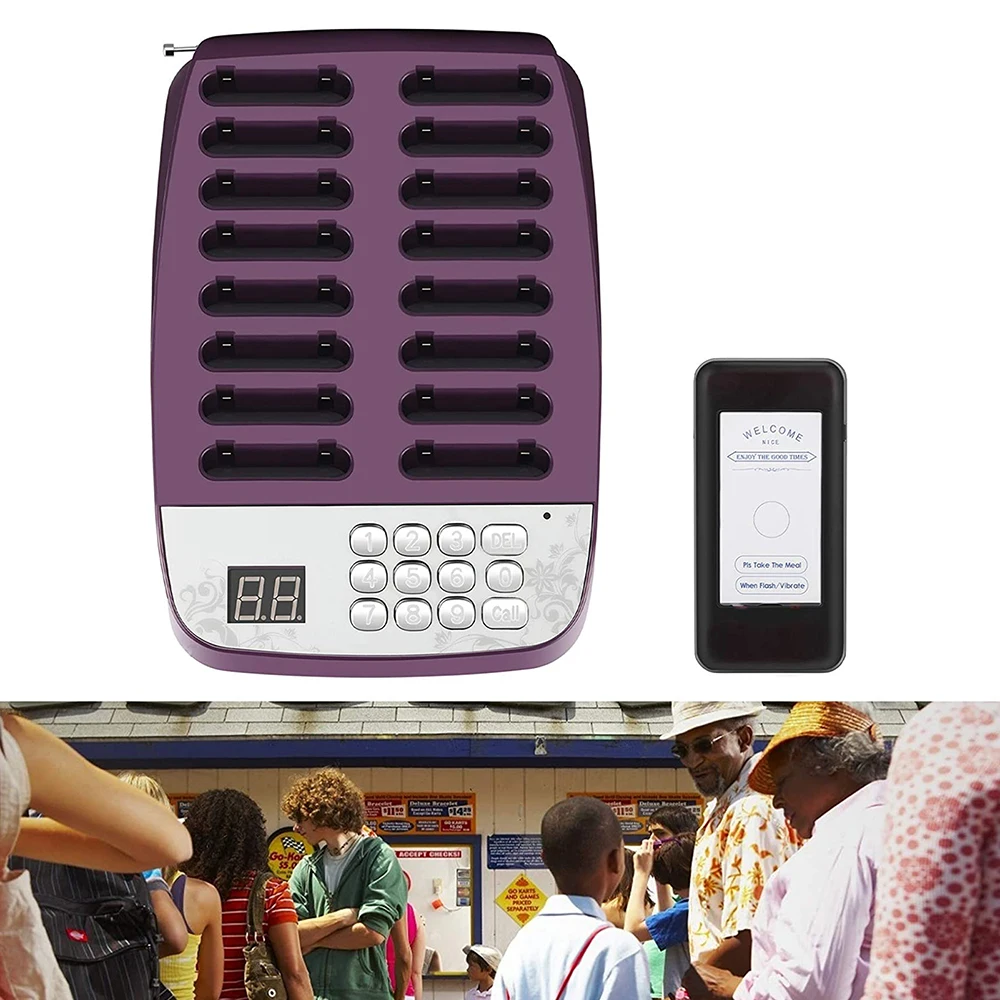 Amazon Best Selling Restaurant Pager Buzzer Wireless Calling System 16