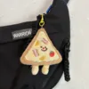 Triangle bacon shrimp pizza-keychain