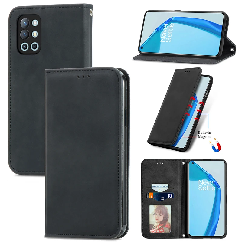 Mulbess Custodia per OnePlus 9 5G, Cover Magnetica Flip con Chiusura