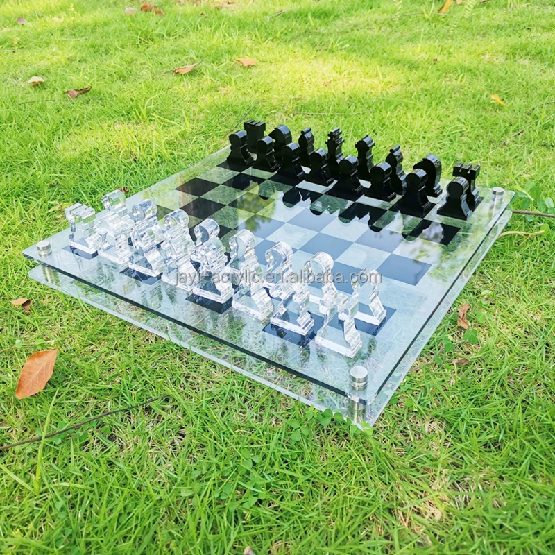 JAYI пользовательские роскошные акриловые шахматные настольные игры набор гляцит китайский производитель шахматных игр