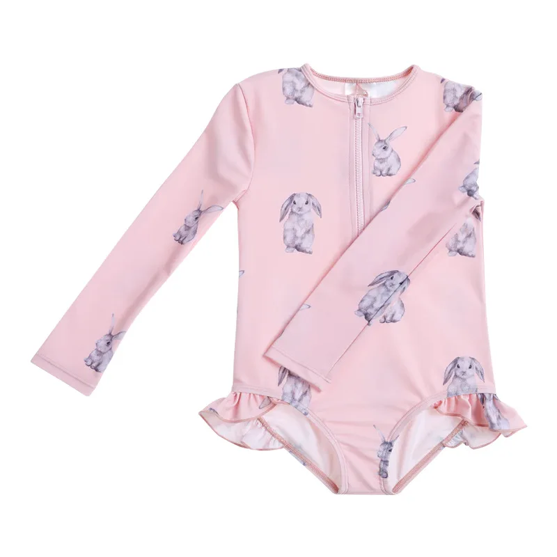 2023 New Summer Baby Girl Long-sleeved Sun Protection One-piece ...