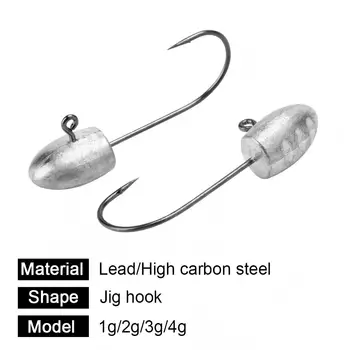 CHEERY 1g 2g 3g 4g Mini Ice Fishing Jig Head Hook Rockfish Barbed Finesse Fishing Hooks Soft Worm Jigging Tackle Bass Trout – Soft Lure – view 3