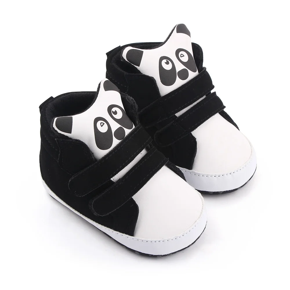 Spring and Autumn Baby Boys Indoor Soft Soled Cute Cartoon Animal Baby High Top Toddler Shoes manufacture
