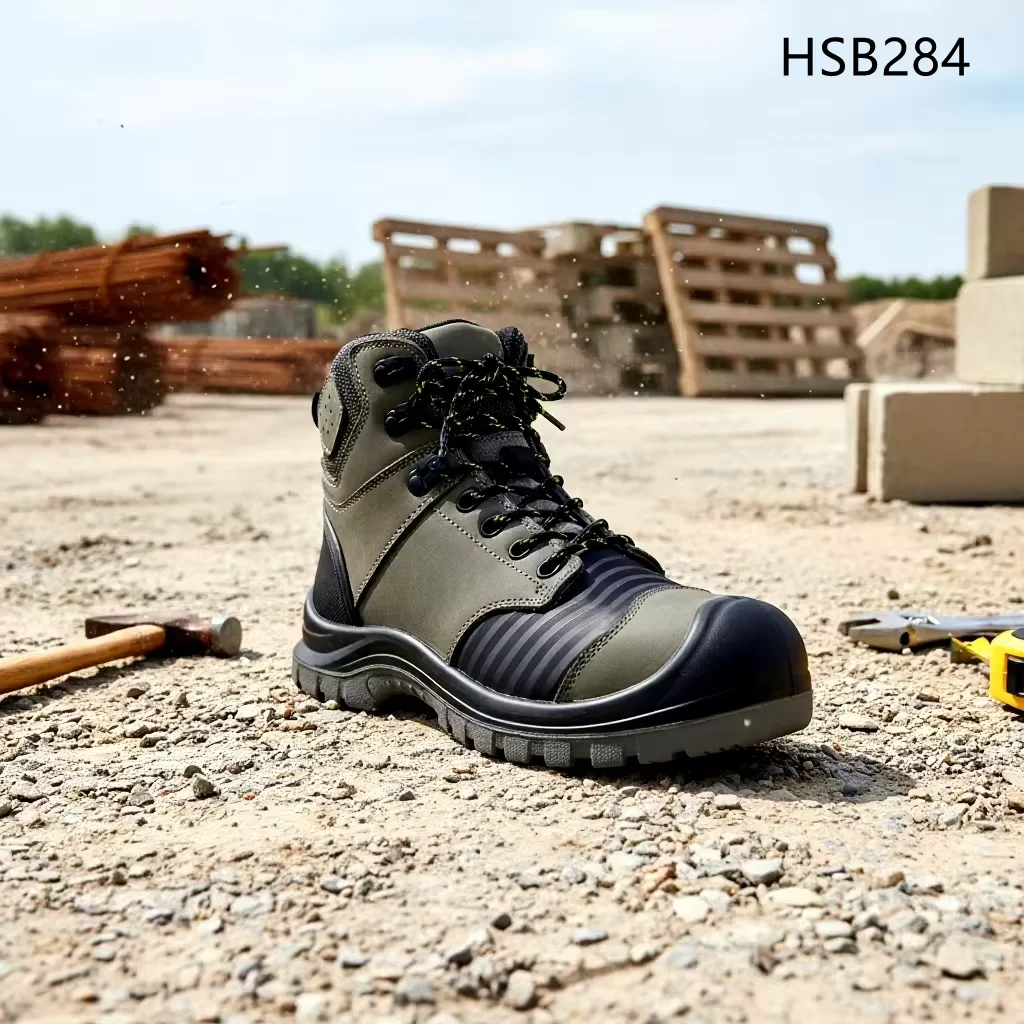 HY, Botas de seguridad certificadas CE para ingeniería eléctrica con aislamiento, adecuadas para trabajos logísticos, con refuerzo de acero en la puntera y protección contra perforaciones, modelo HSB284