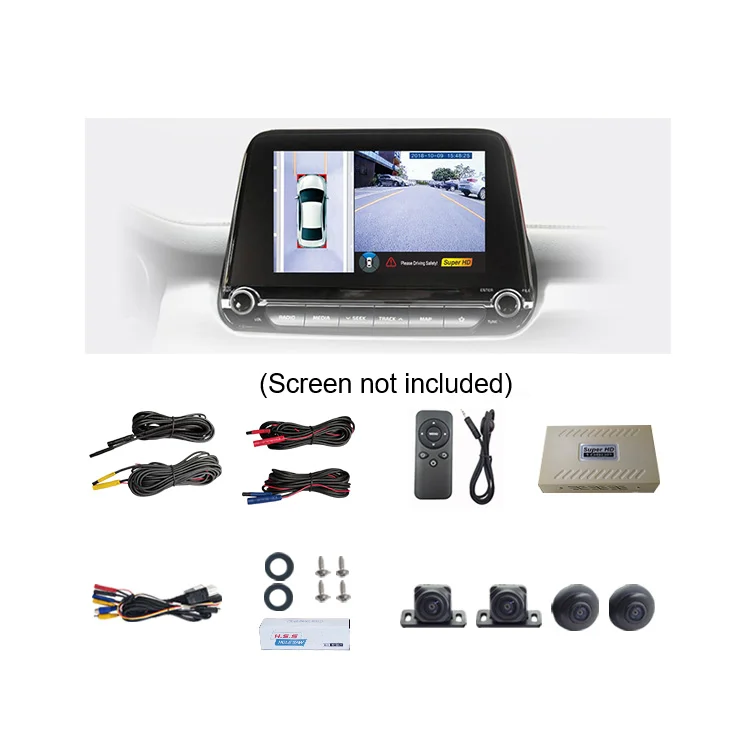 Wemaer Oem 360 Degree Bird View System Car Security Camera 2D Hs Hisilicon Avm Surrounding View System Car Camera